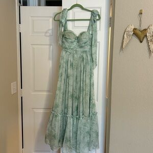 Petal and Pup Green Floral Maxi Dress, size S